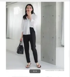 coca 【エンボス加工】センターシーム レギンスパンツ