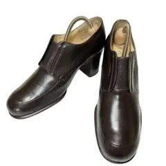 POLLINI ポリーニ 本革 ブーティ レザー 37 ブラウン イタリア製