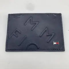 Tommy Hilfiger ネイビー レザー カードケース