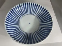 Y37 大皿　24cm 和食器　陶磁器　青/白