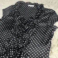 美品 NARACAMICIE ナラカミーチェ フリル 半袖 ブラウス ドット