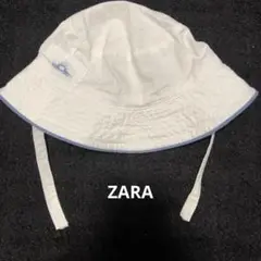 ZARA バケットハット ホワイト あこ紐付 約48cm