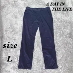 A DAY IN THE LIFE (L) テーパードパンツ スラックス 伸縮性