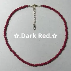 ✿.Dark Red.✿ ワントーン/ガラスチョーカー