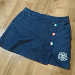kissmark ダークブルー デニム キスマーク ゴルフ パンツ付きスカート