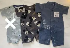 男の子　ロンパース　３枚セット　半袖　カバーオール　80