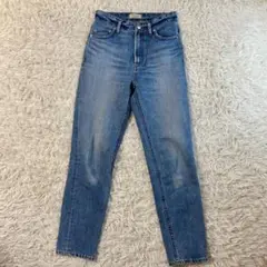 【美品】ヤヌーク　ハイウェストルース　デニム　パンツ　24