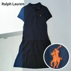 美品♡ラルフローレン大きいサイズ 胸刺繍ロゴ ポロワンピース スポーツ フレア