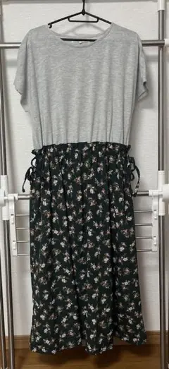CUTIE BLONDE 花柄 半袖ワンピース ドッキングワンピース