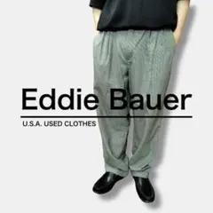 ★メキシコ製★Eddie Bauer 千鳥格子 2タックパンツ SL1-720