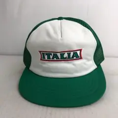 【USA古着】ITALIA イタリア ビンテージ メッシュキャップ グリーン　緑