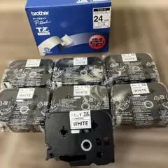 ブラザー純正 ラミネートテープ 7個_TZ-251 幅24mm (黒文字/白)