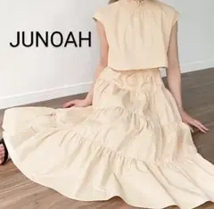 SL51【JUNOAH】セットアップ風フレンチスリーブティアードワンピース