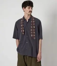 【Steven Alan】ドレープレギュラーカラーショートスリーブシャツ