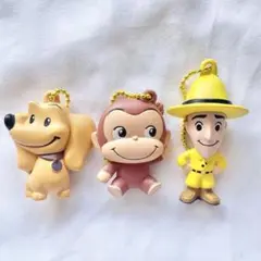 おさるのジョージ ぺたんこマスコット 3点セット