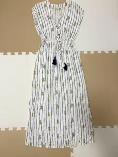 美品　Angels by the Sea ロングワンピース　XS 白