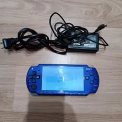 PSP 2000 本体 青 + ACアダプター 動作品