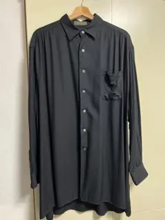 Y's for men ブラック 長袖レーヨンシャツ