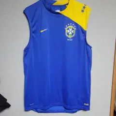 美品 NIKE ナイキ ブラジル代表 ノースリーブ 2002-03 イエロー Ｌ ⭐︎YYI.mom様専用 ナイキ サッカー ブラジル タンクトップ