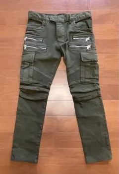 ★美品　BALMAIN　バルマン　バイカーカーゴロングパンツ　（サイズ：31）