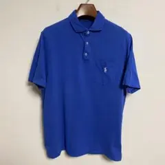 POLO RALPH LAUREN 青 ポロシャツ ポケット付き M（L相当）
