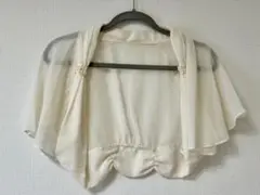【新品未使用】アイボリー シフォン ボレロ