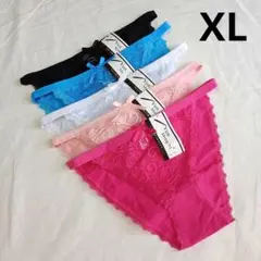 【LL5枚】レディース ショーツ パンツ 綿混 ふんどしパンツ XL(H664)