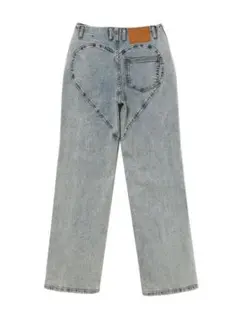 新品即購入◎ANDMARY Heart hip denim blue beige