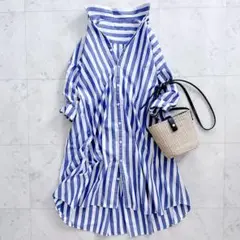 美品　SHIPS Days STANDARD ドロップショルダーシャツワンピース