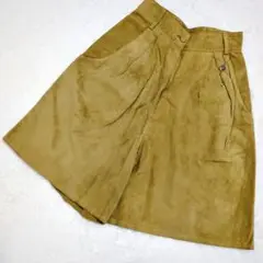 vera pelle キュロット ショートパンツ キャメル イタリア製 スエード