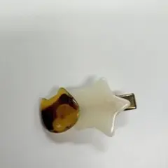 星と猫のヘアクリップ