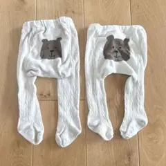 babyGAP くまさんタイツ　0-12m 2足セット