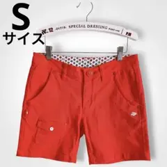 180 パーリーゲイツ 人気ゴルフブランド 赤 レディースパンツ 0 Sサイズ