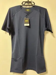 ZETT ベースボールシャツ 練習着 ネイビー SS