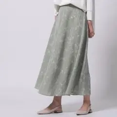 LAUTREAMONT ロートレアモン フラワープリント スカート 38