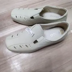 新品　ECCO レディースシューズ　白　23〜24センチ