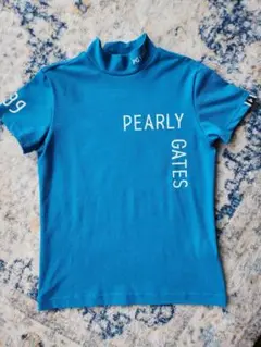 PEARLY GATES タートルネックシャツ 青
