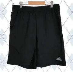 2701☆adidas ショートパンツ ハーフパンツ 薄手 L ブラック