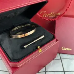 Cartier LOVE ブレスレット、イエローゴールド サイズ：17