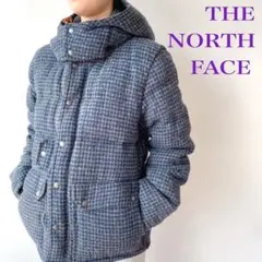 【超レア商品◇】ノースフェイスパープルレーベルダウン ネイビー×チェックLサイズ