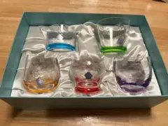 カラフルなガラスグラス 5個セット