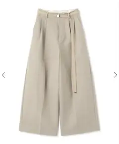ETRE TOKYO ベルテッドハイウエストタックパンツ sage