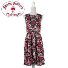 07T729☆ Brooks Brothers 花柄 フレアワンピース 春夏 M