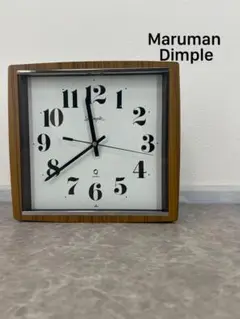 送料込み⭐︎Maruman Dimple【四角形壁掛け時計】動作品