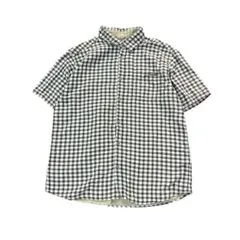 7SM4【Eddie Bauer】チェック柄半袖シャツ　アメカジ　古着used