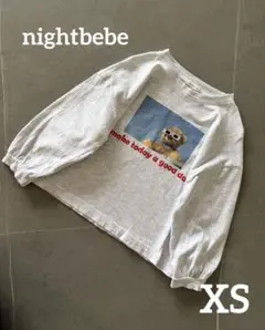 nightbebe くまちゃん ロンT サングラス XS メランジグレー