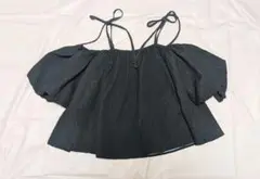 黒色 オフショルダー トップス