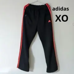 adidas ブラック/オレンジ ジャージパンツ XOサイズ