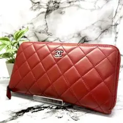 CHANEL マトラッセ ココマーク ラウンドファスナー 長財布 3820