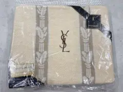 イブサンローラン　YSL ジャカードモッサシーツ　新品　綿毛布　寝具　カバー